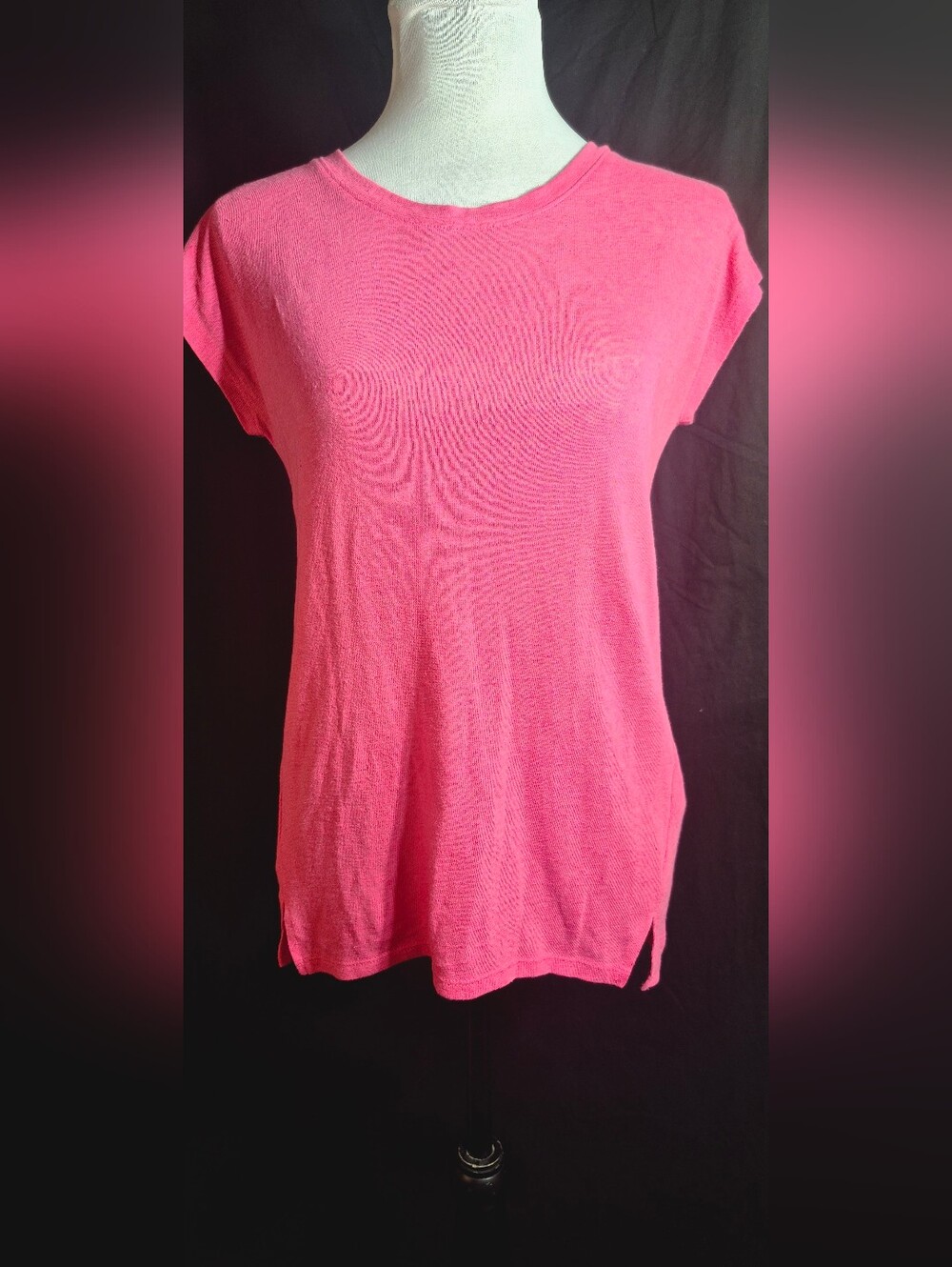 Old Navy Bright Pink Cap Sleeve Tee